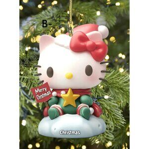 Hello Kitty Merry Christmas 2D Ornament Cute Multicolor Acrylic Holiday Decor